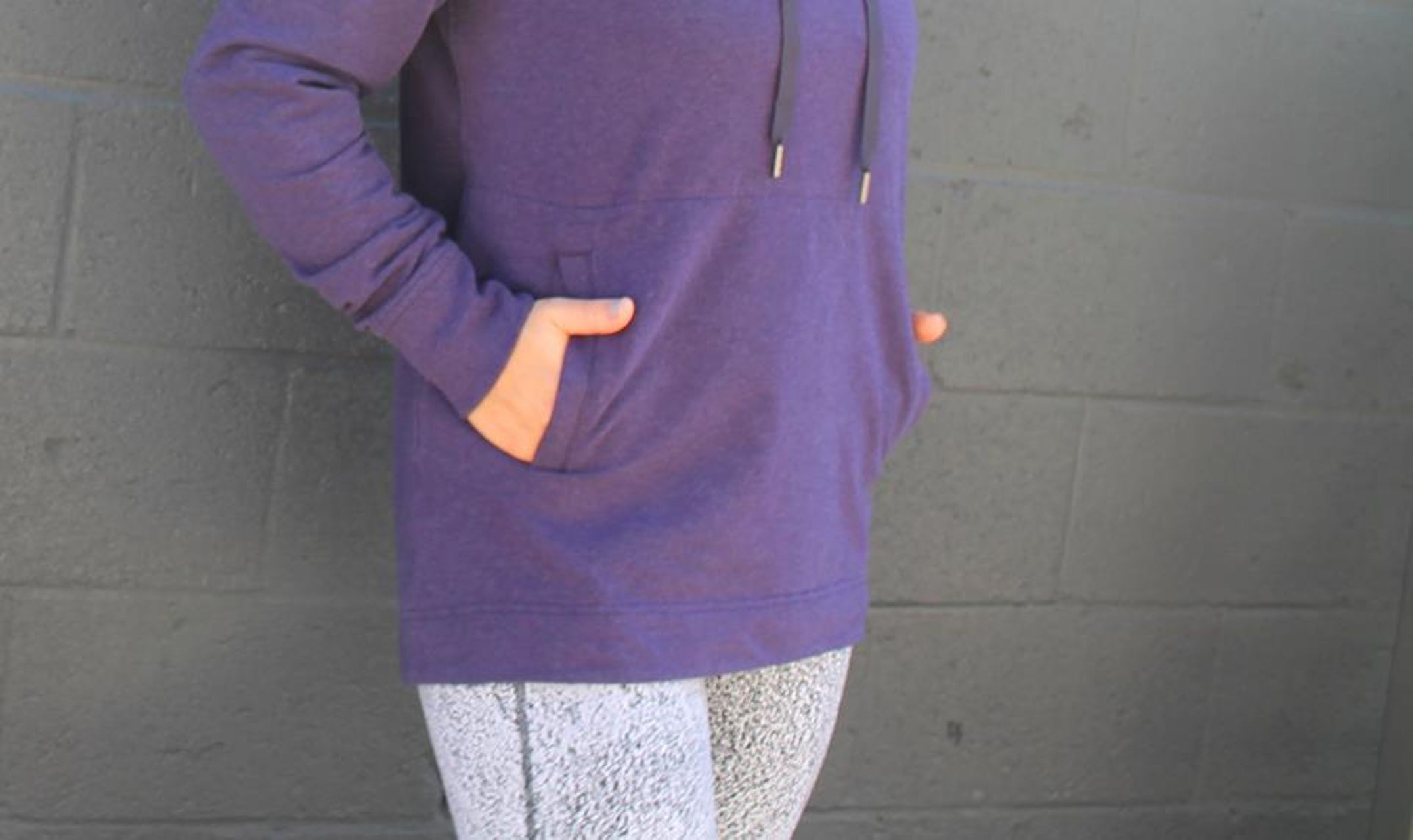 Lululemon Split Pullover - Heathered Black Grape / Black