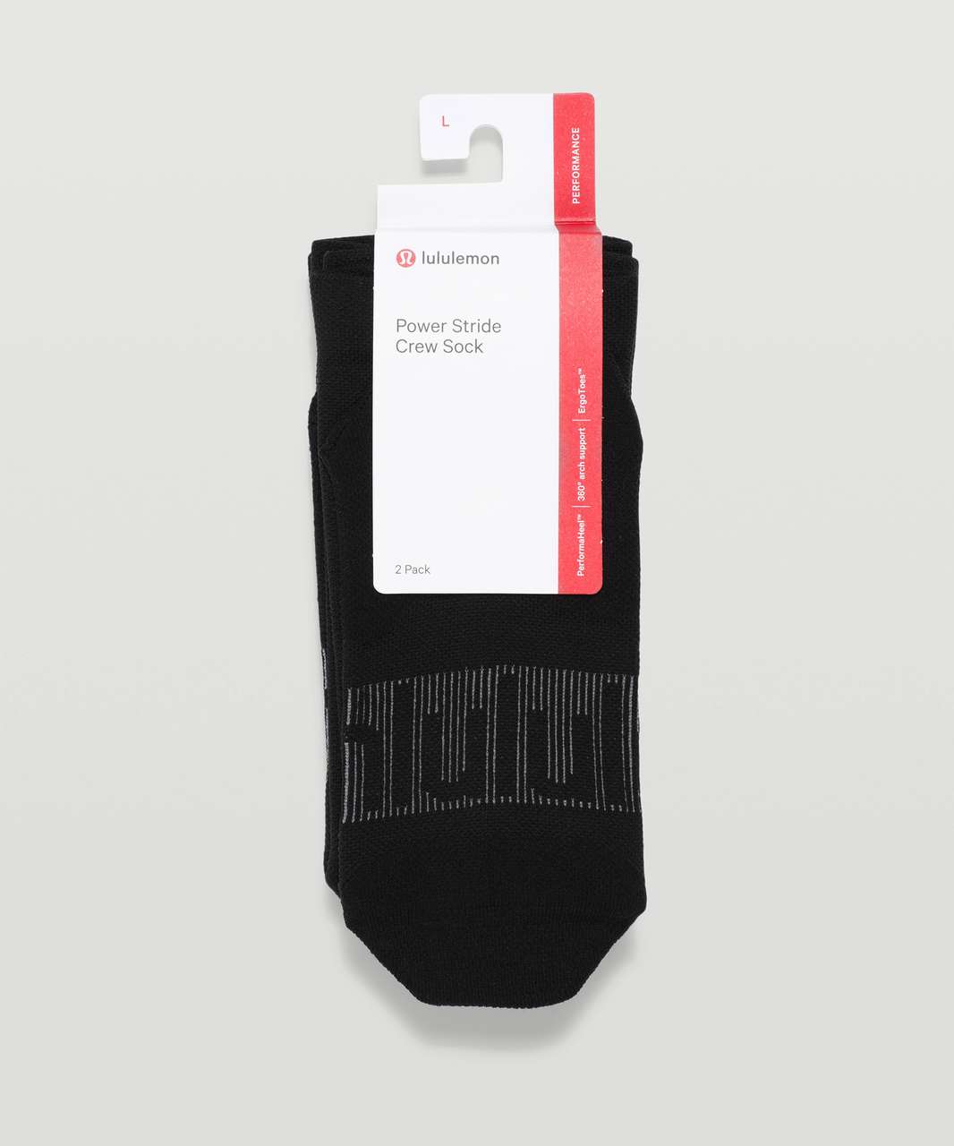 Lululemon Power Stride Crew Sock *2 Pack - Black