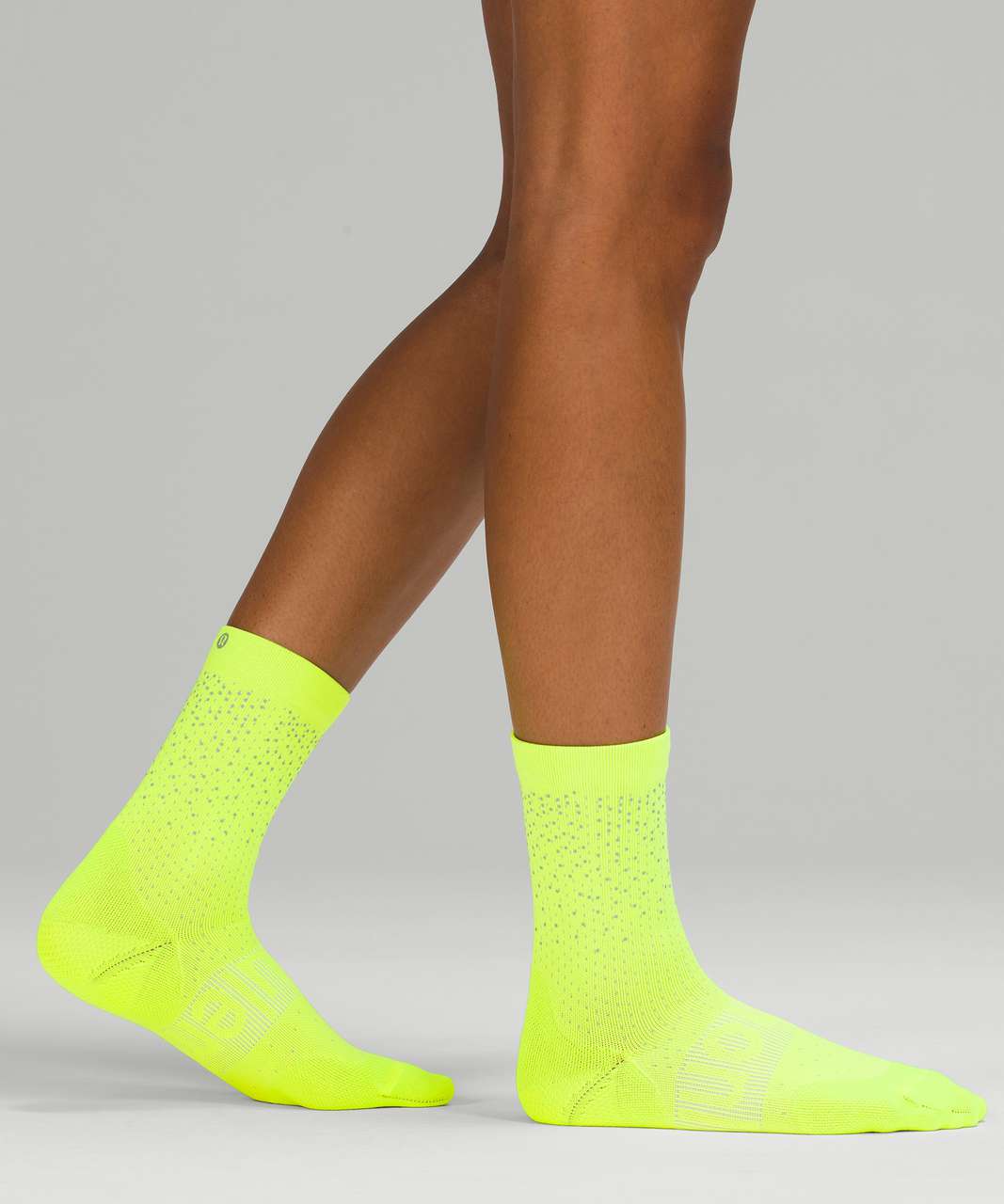 Lululemon Power Stride Crew Sock *Reflective - Highlight Yellow (First Release)