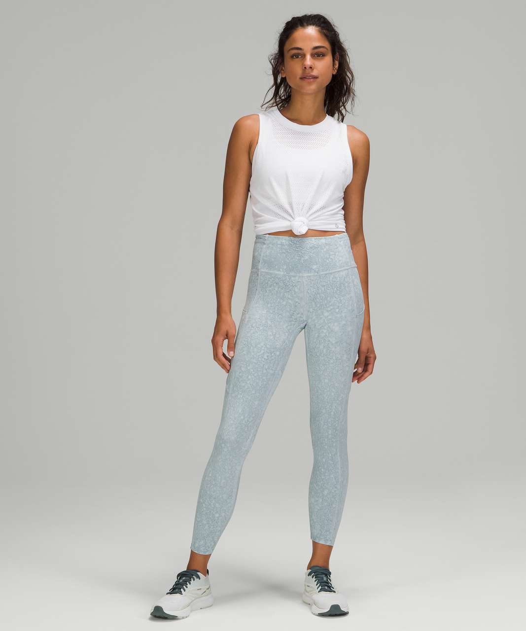 Lululemon Fast and Free Tight 25 *Nulux - City Grit White Blue Fog - lulu  fanatics