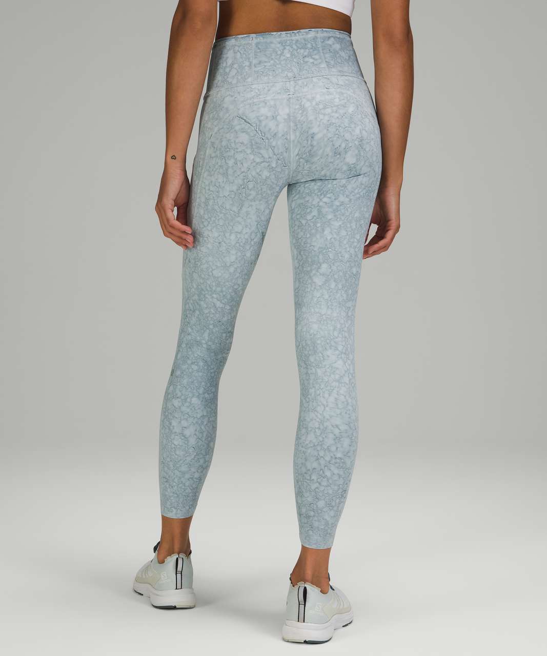 Lululemon Fast and Free Tight 25 *Nulux - City Grit White Blue