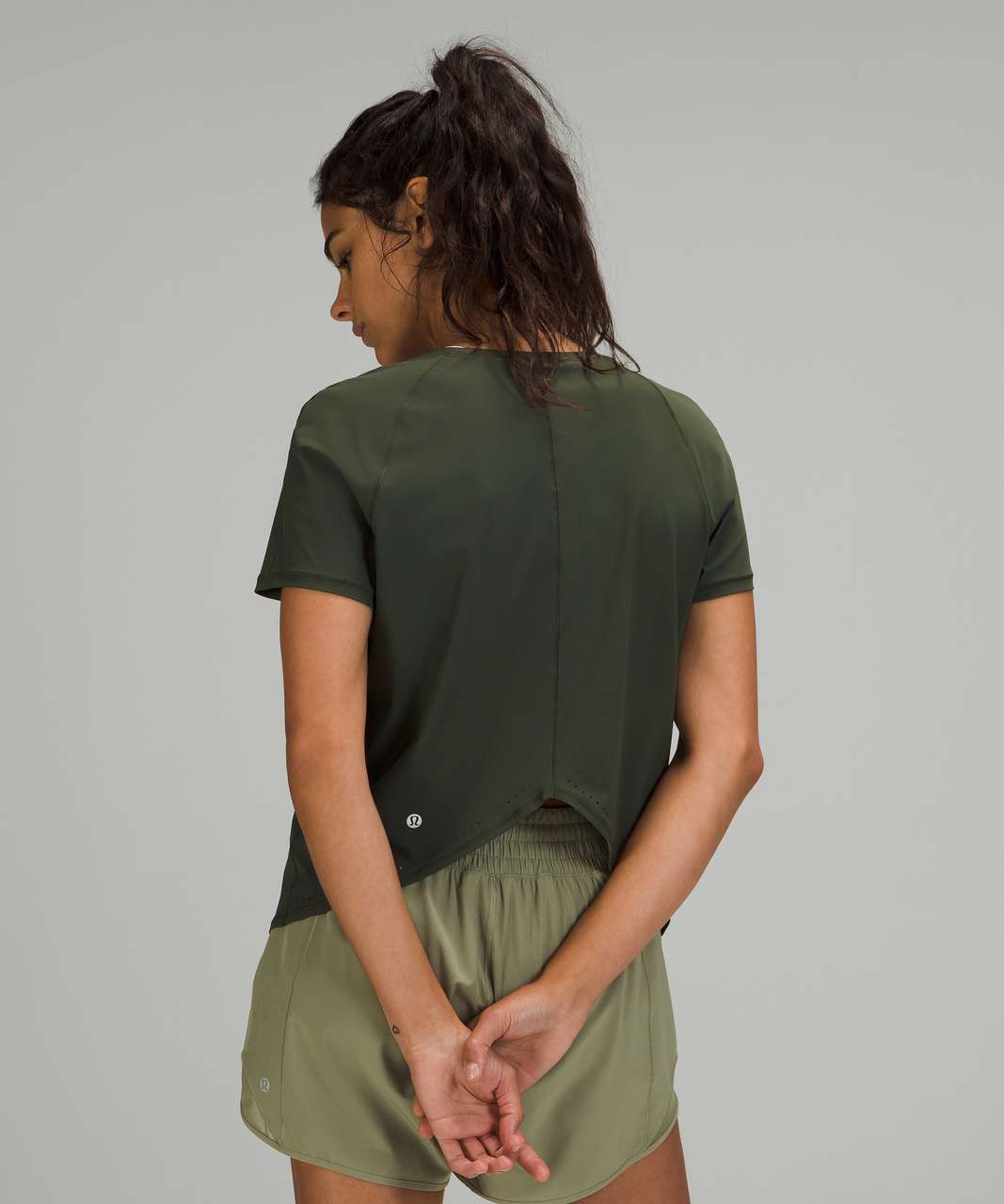 Lululemon Rise and Run Short Sleeve - Camo Green - lulu fanatics