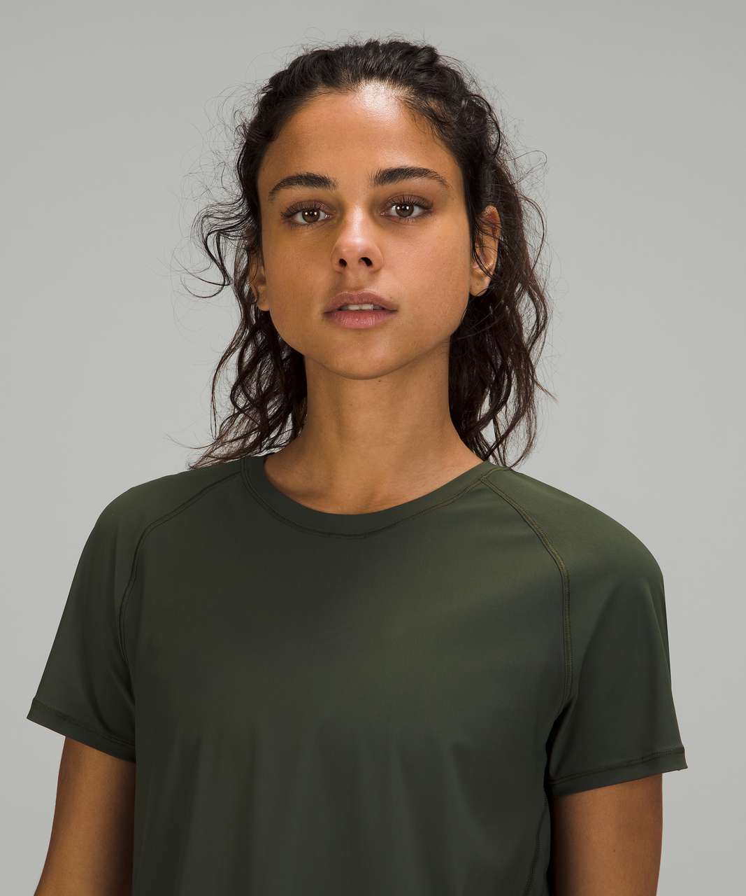 Lululemon Rise and Run Short Sleeve - Camo Green