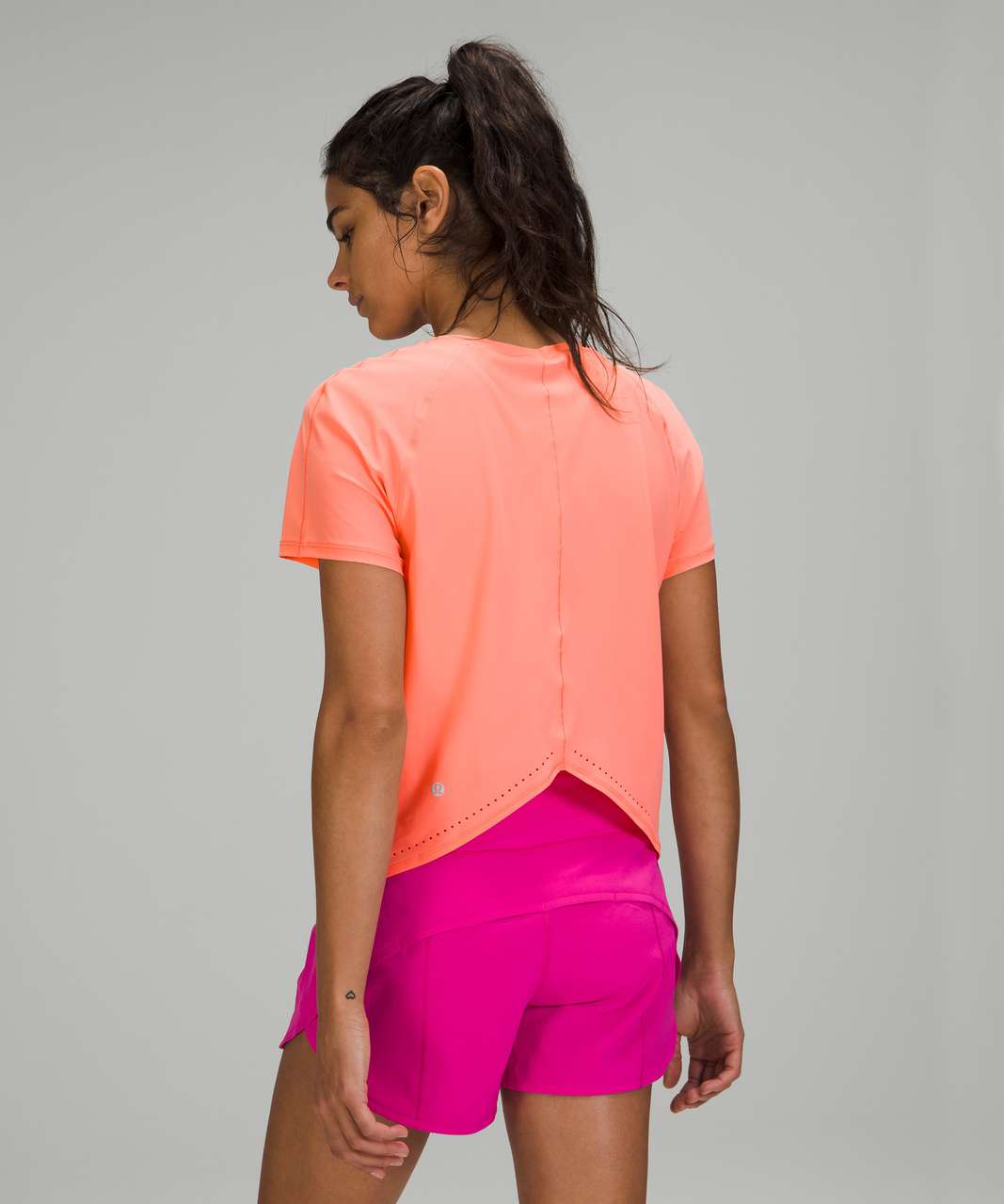 Lululemon Rise and Run Short Sleeve - Light Coral