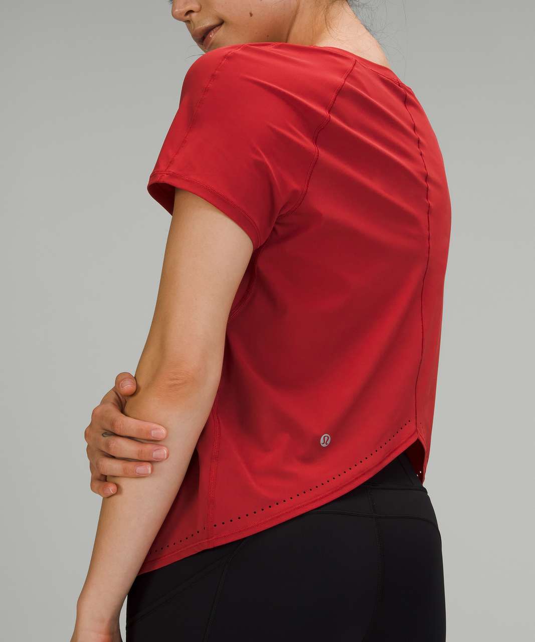 Lululemon Rise and Run Short Sleeve - Persian Red