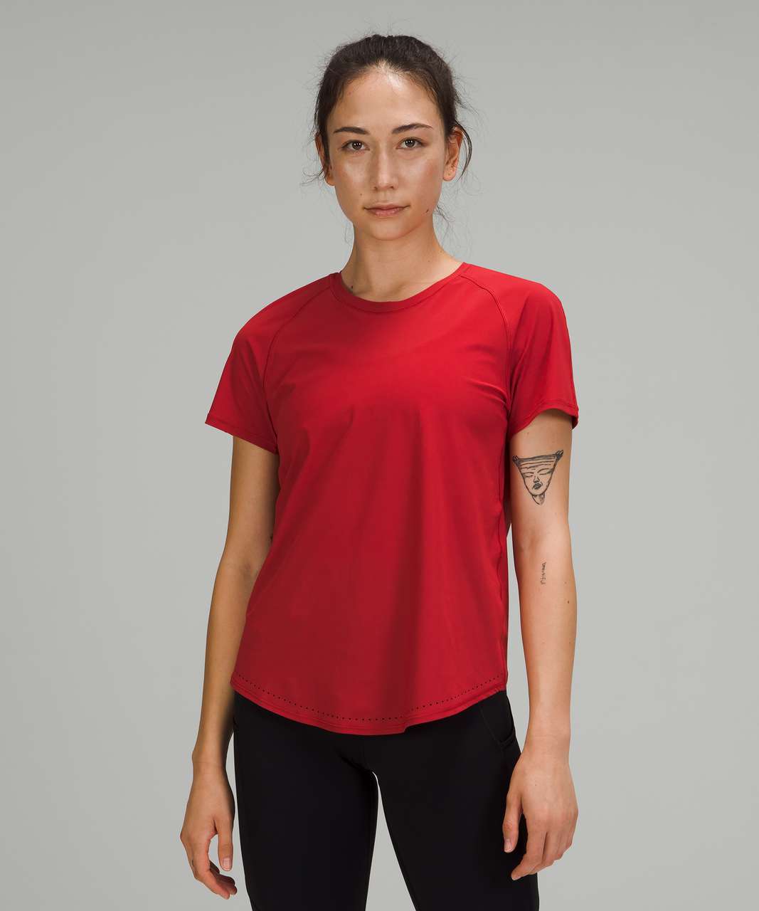 Lululemon Rise and Run Short Sleeve - Persian Red