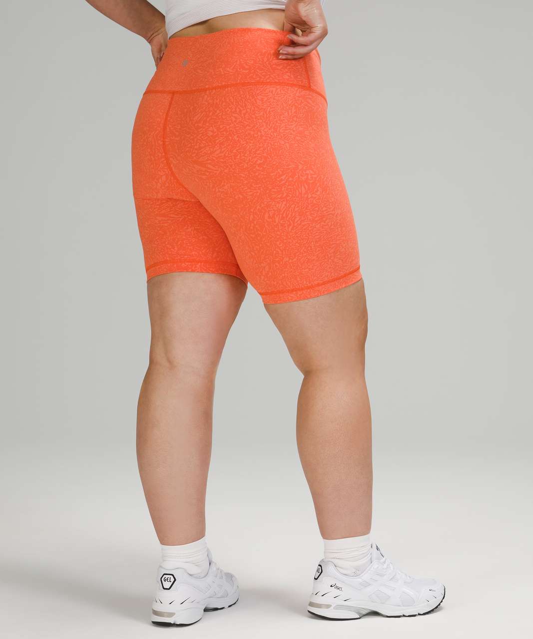 Lululemon Wunder Train High Rise Short 8” Size 4 Crunch Warm Coral CRWC