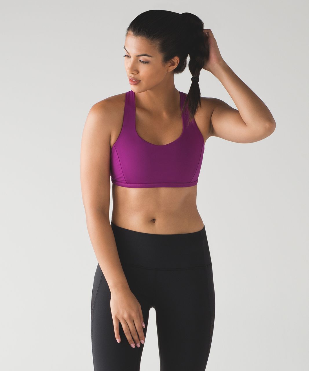 Lululemon Free To Be Tranquil Bra in Life Lines Polar Pink Black