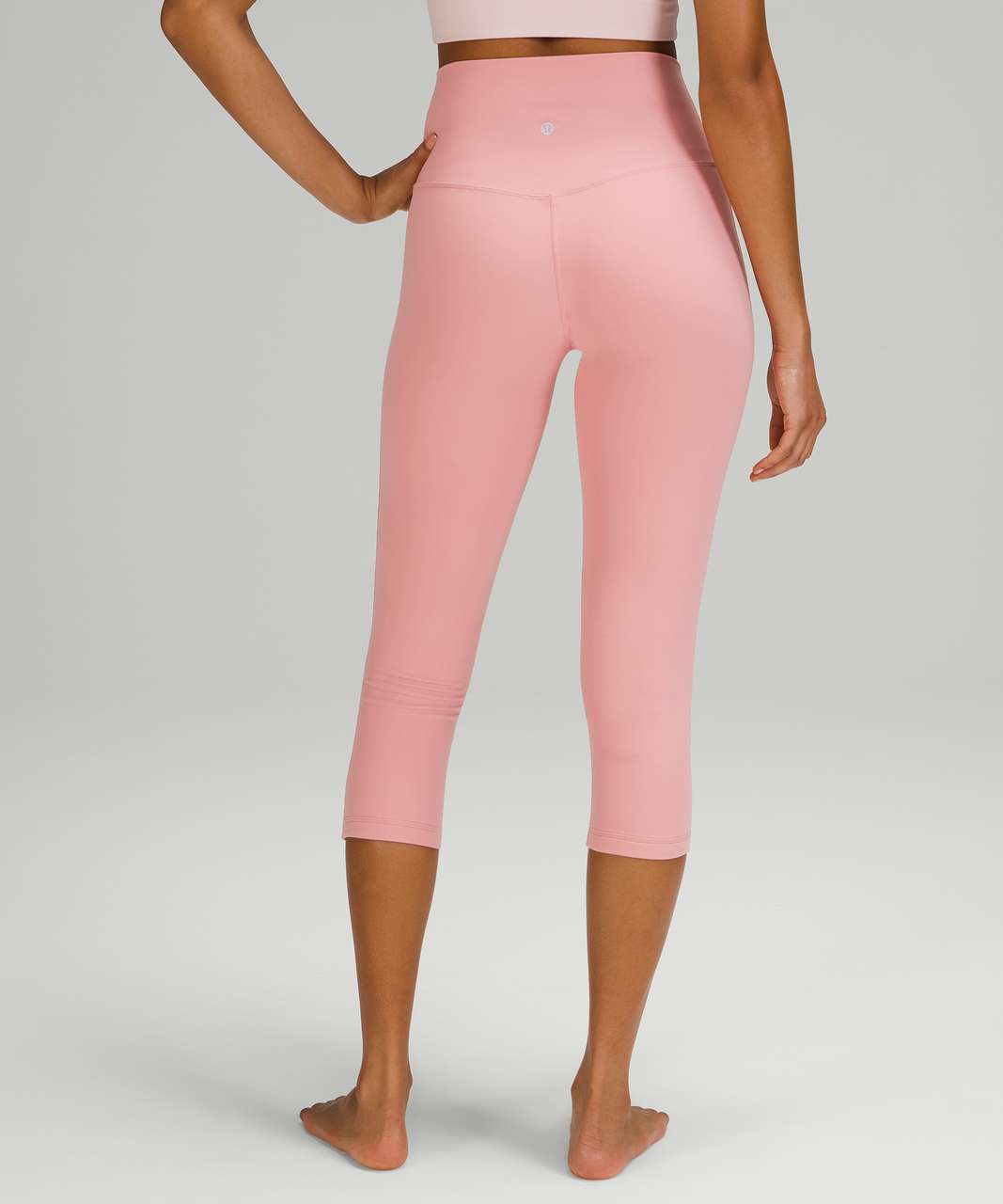 Lululemon Women's Size 12 Solid Pink Butter Soft Nylon Cropped