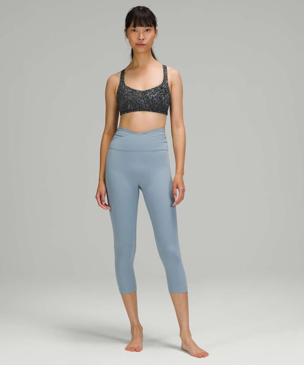 Lululemon Free to Be Bra - Wild *Light Support, A/B Cup - Topography Rhino Grey Multi