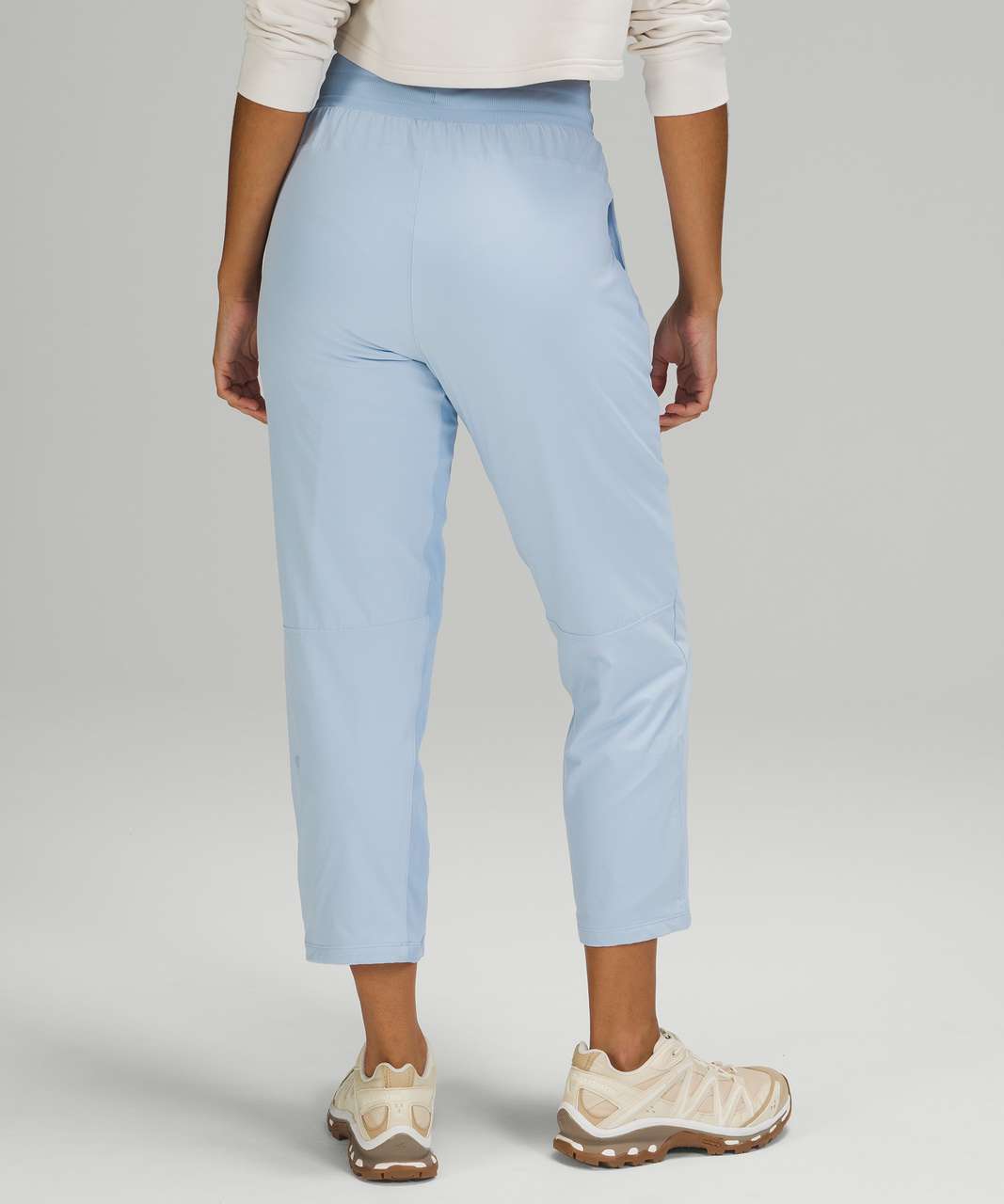 Lululemon Beyond the Studio Crop - Blue Linen - lulu fanatics