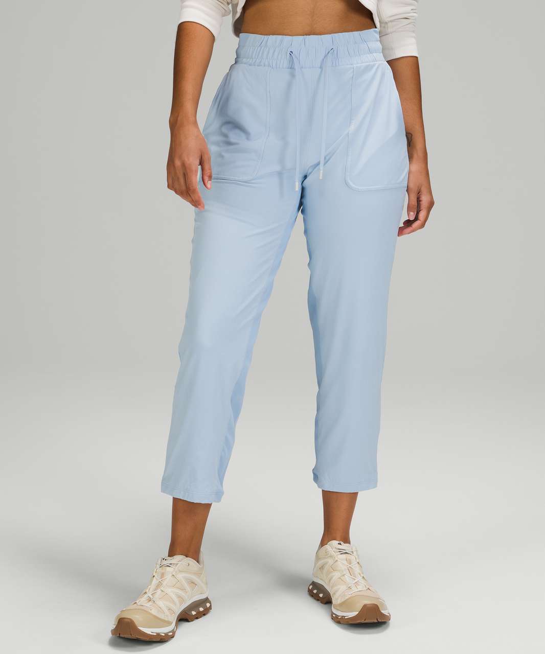 Lululemon Beyond the Studio Crop - Blue Linen - lulu fanatics