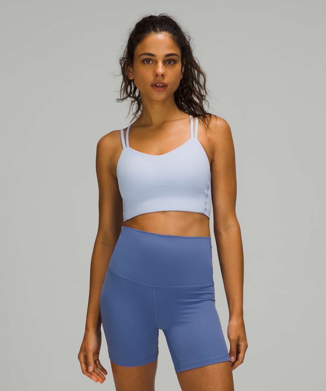 Lululemon Like a Cloud Longline Bra *Light Support, D/DD Cup - Blue Linen -  lulu fanatics