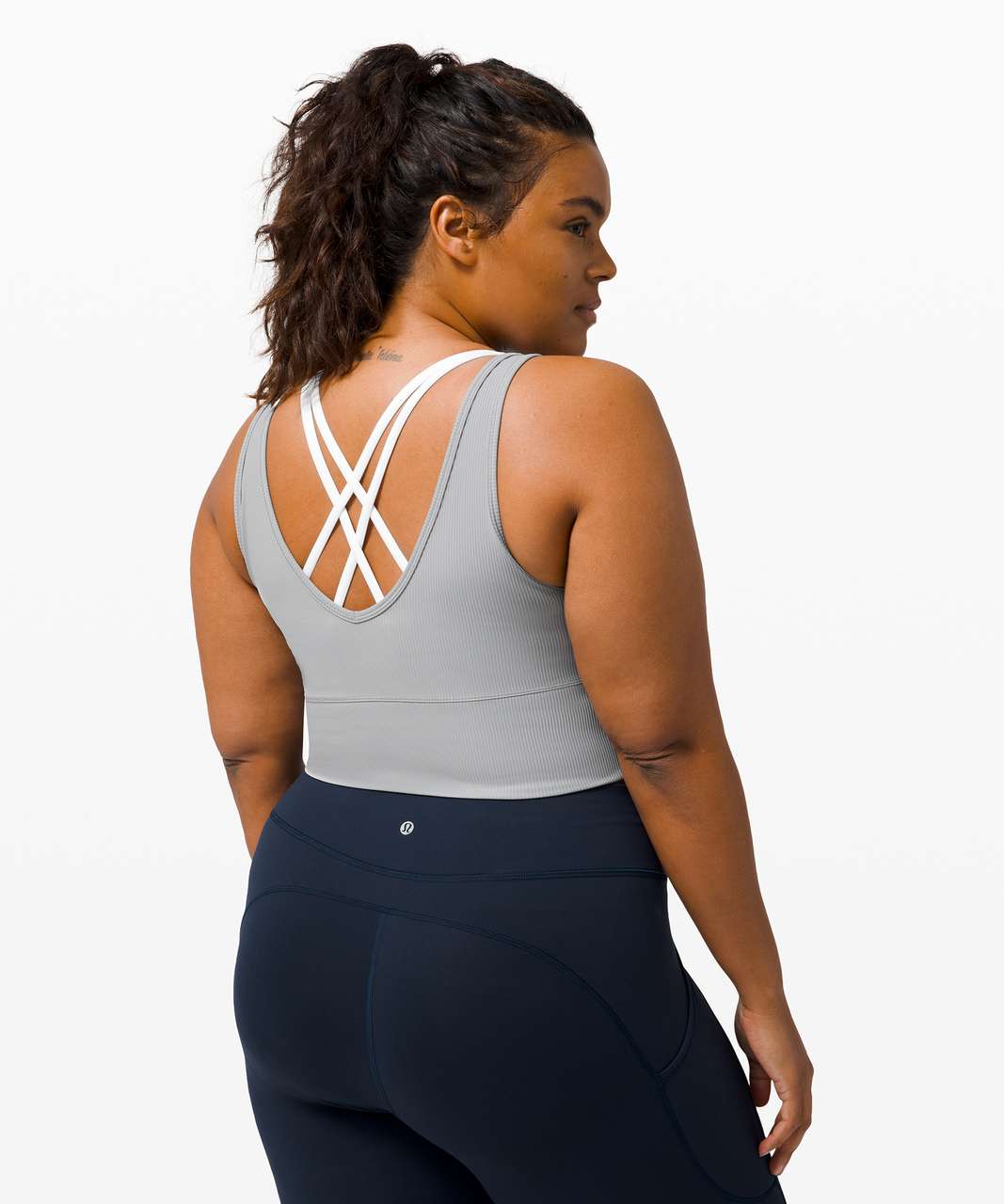 Lululemon Power Pivot Tank Top *Rib - Rhino Grey - lulu fanatics