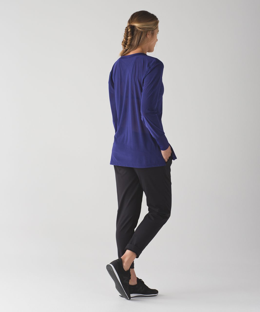 Lululemon Get Low Long Sleeve - Emperor Blue - lulu fanatics