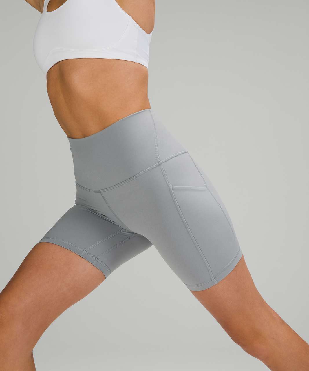 Lululemon Align High Rise Short with Pockets 8 - Rhino Grey - lulu fanatics