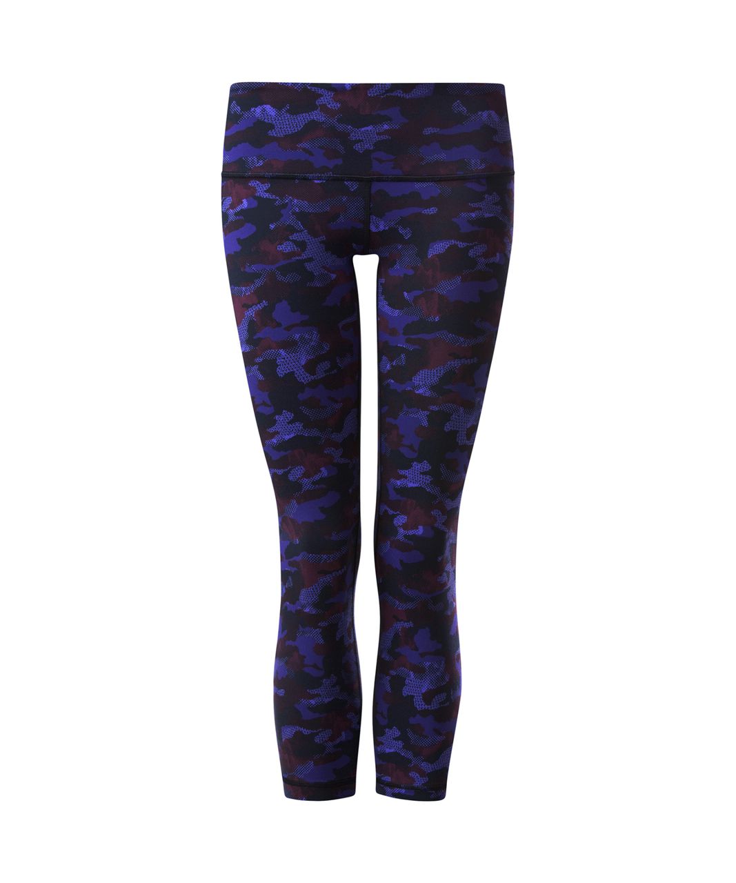 Lululemon Wunder Under Crop Leggings Purple Black Camo