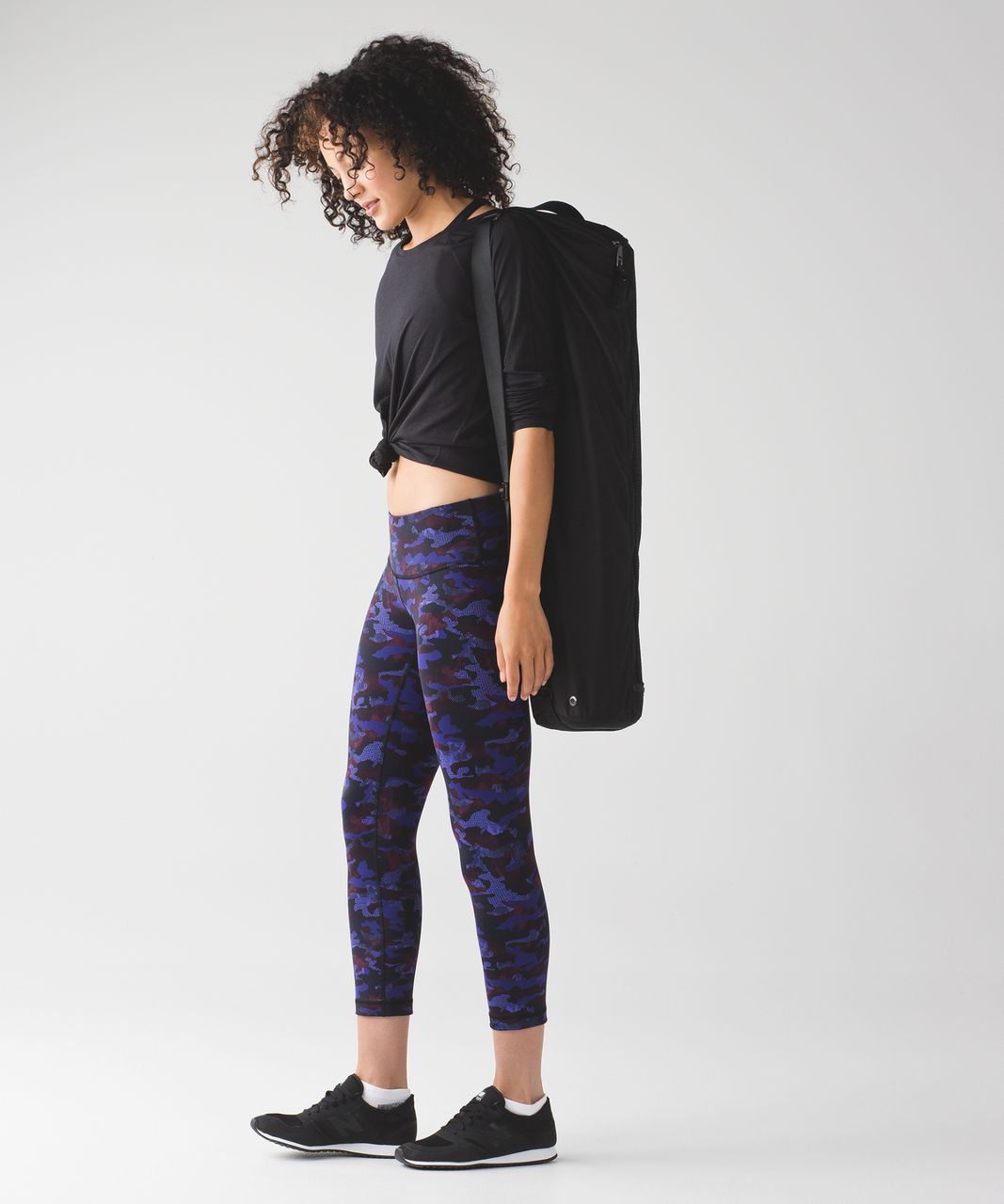 Lululemon Wunder Under Crop III - Heathered Slate - lulu fanatics