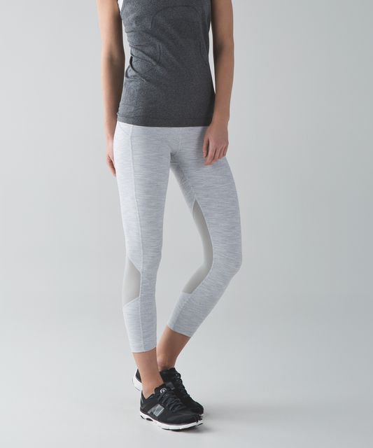 Lululemon Pace Rival Crop *22 - Lace Play Shimmer Black Black