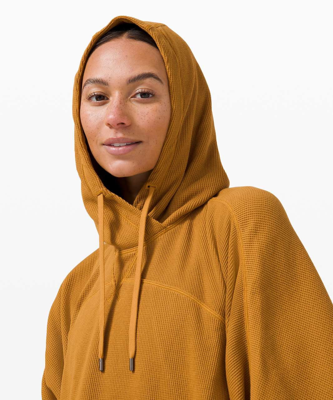 Lululemon Mellow In Hoodie *Waffle - Spiced Bronze - lulu fanatics