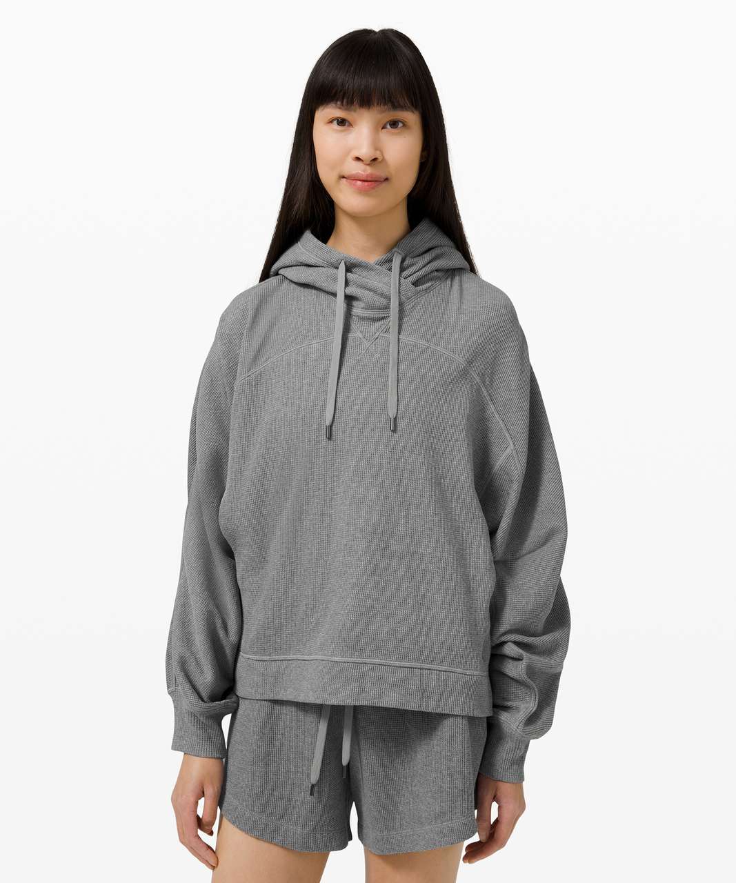 Lululemon Mellow In Hoodie *Waffle - Heathered Core Medium Grey - lulu  fanatics