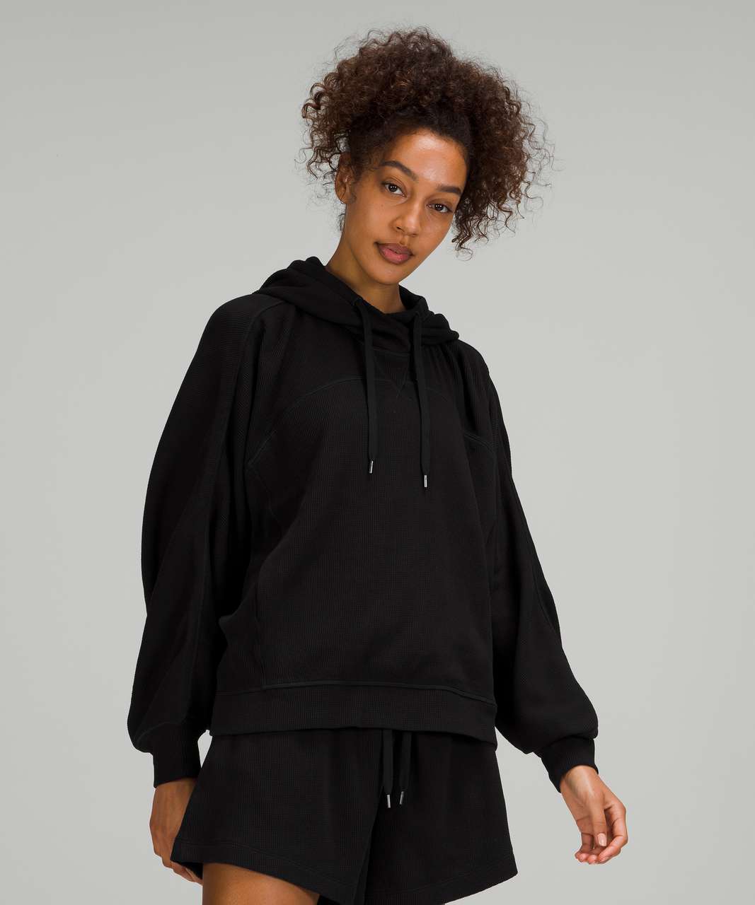 Lululemon Mellow In Hoodie *Waffle - Black