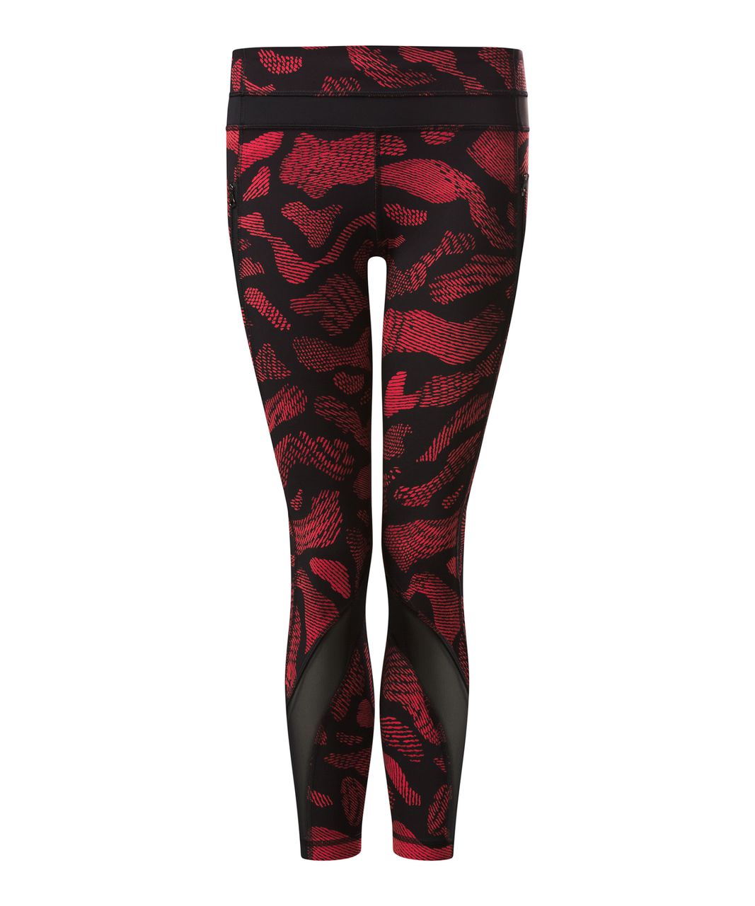 Lululemon Inspire Tight II - Warp Prep Red Black / Black