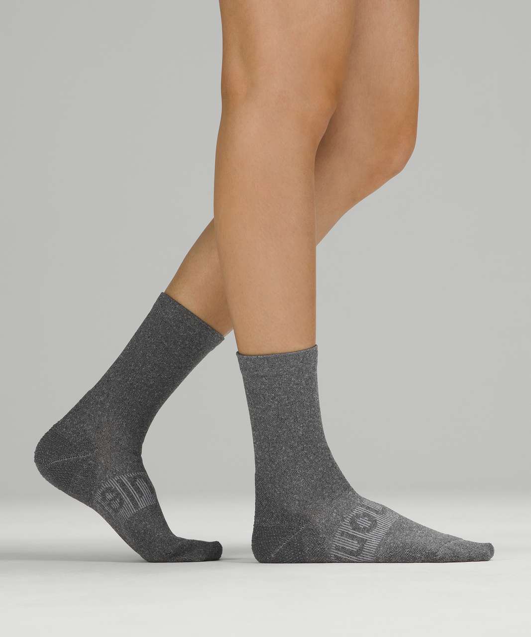 Lululemon Power Stride Crew Sock *2 Pack - Heathered Graphite Grey