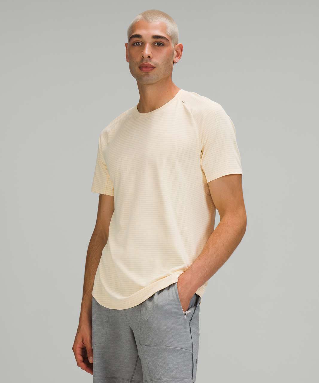 Lululemon Drysense Short Sleeve - Heathered Lemon Chiffon