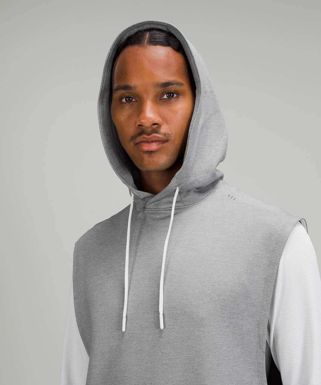 Lululemon Breaking Bounds Sleeveless Hoodie - White Opal / Rhino Grey