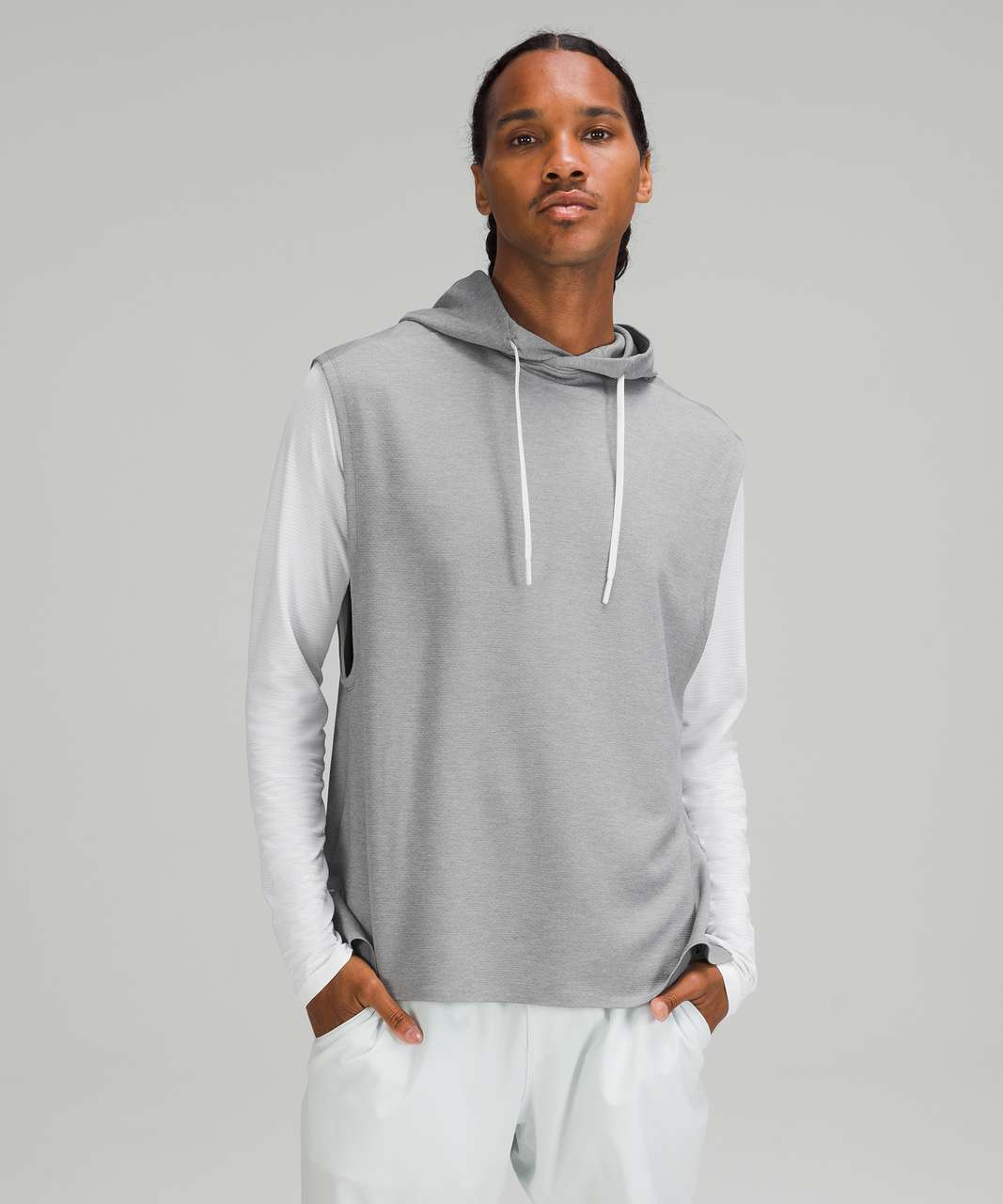 Sleeveless Hoodie (Gray) – RiNo APPAREL