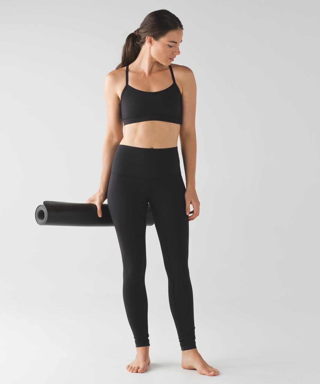 Lululemon Flow Y Bra IV - Black - lulu fanatics