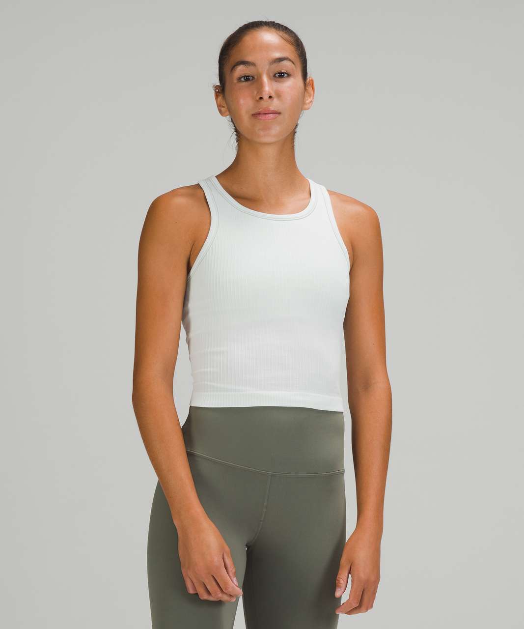 Lululemon Ebb To Street Racerback Crop Tank Top - Ocean Air