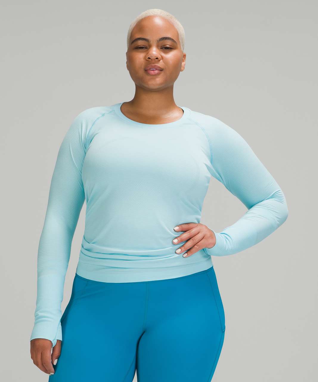 Lululemon Swiftly Tech Long Sleeve Shirt 2.0 *Race Length - Icing Blue /  Icing Blue - lulu fanatics