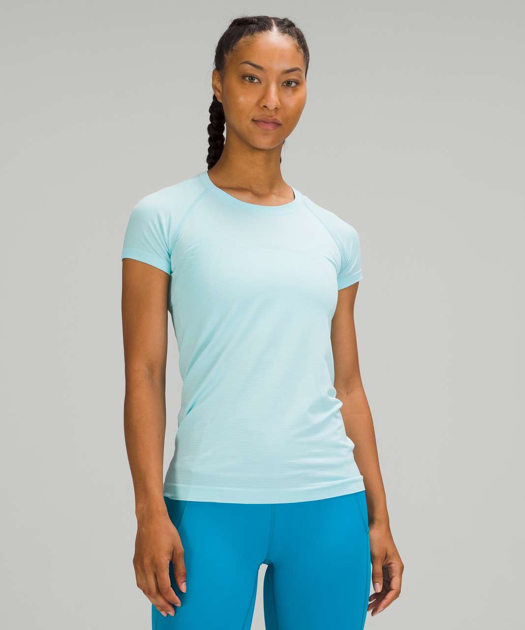 NEW Women Lululemon Swiftly Tech Short Sleeve 2.0 Pastel Blue Size 4-6-8