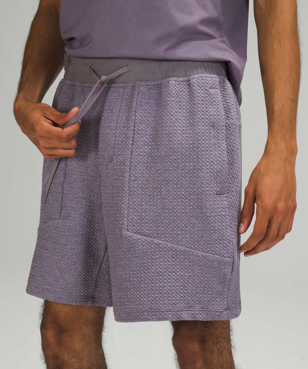 Lululemon At Ease Short 7" - Heathered Dusky Lavender / Black