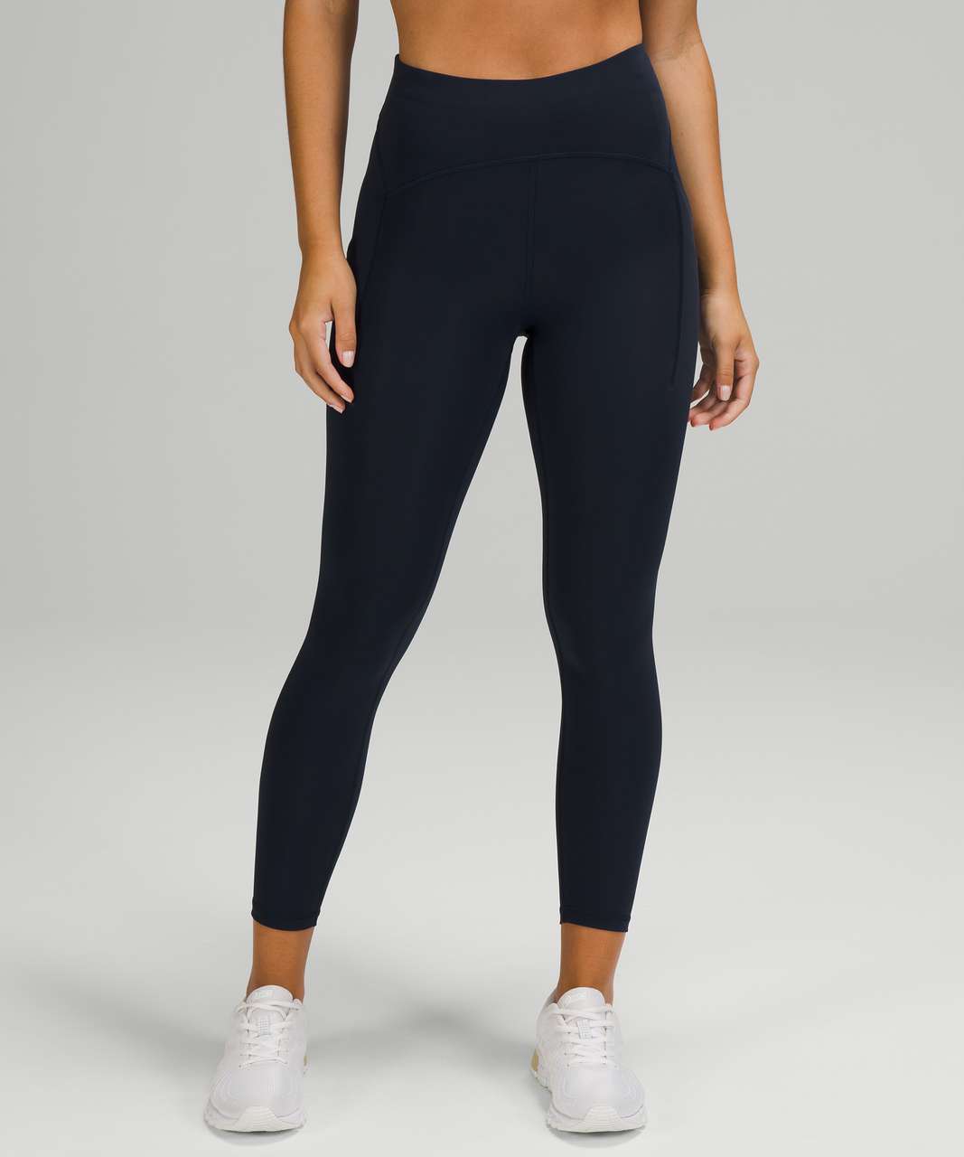 Lululemon Power Thru High Rise Tight 25 - True Navy - lulu fanatics