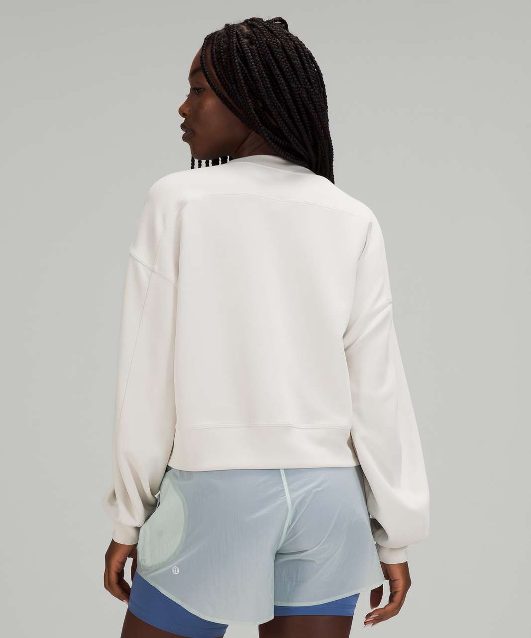 Lululemon Perfectly Oversized Cropped Crew *Softstreme™ - White