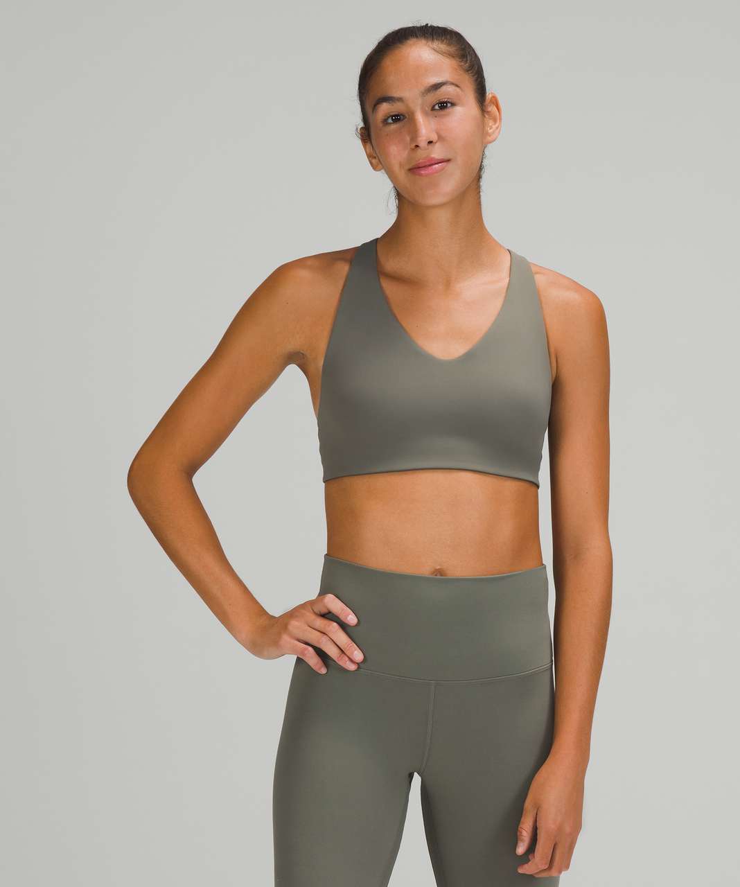 Lululemon In Alignment Racerback Bra *Light Support, B/C Cups - Grey Sage