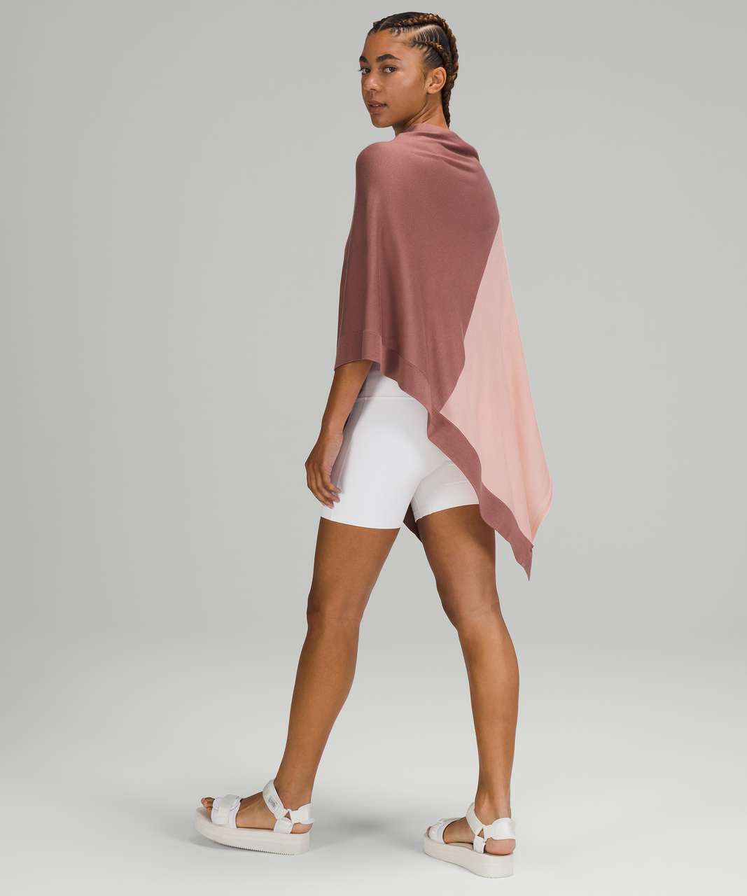 Lululemon Lightweight Knit Poncho - Spiced Chai / Pink Mist