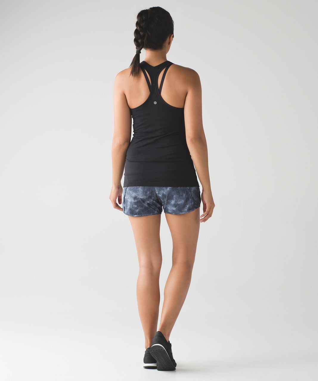 Lululemon Run Times Short - Mini Diffusion White Black / Black