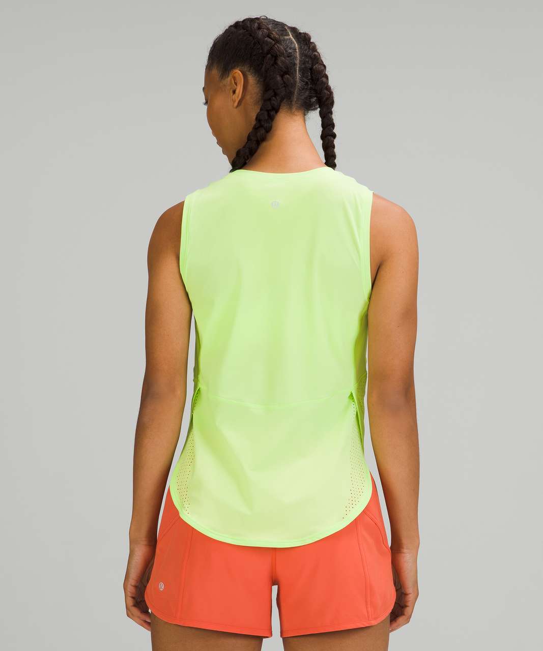 Lululemon High Neck Split Hem Run Tank - Neo Mint