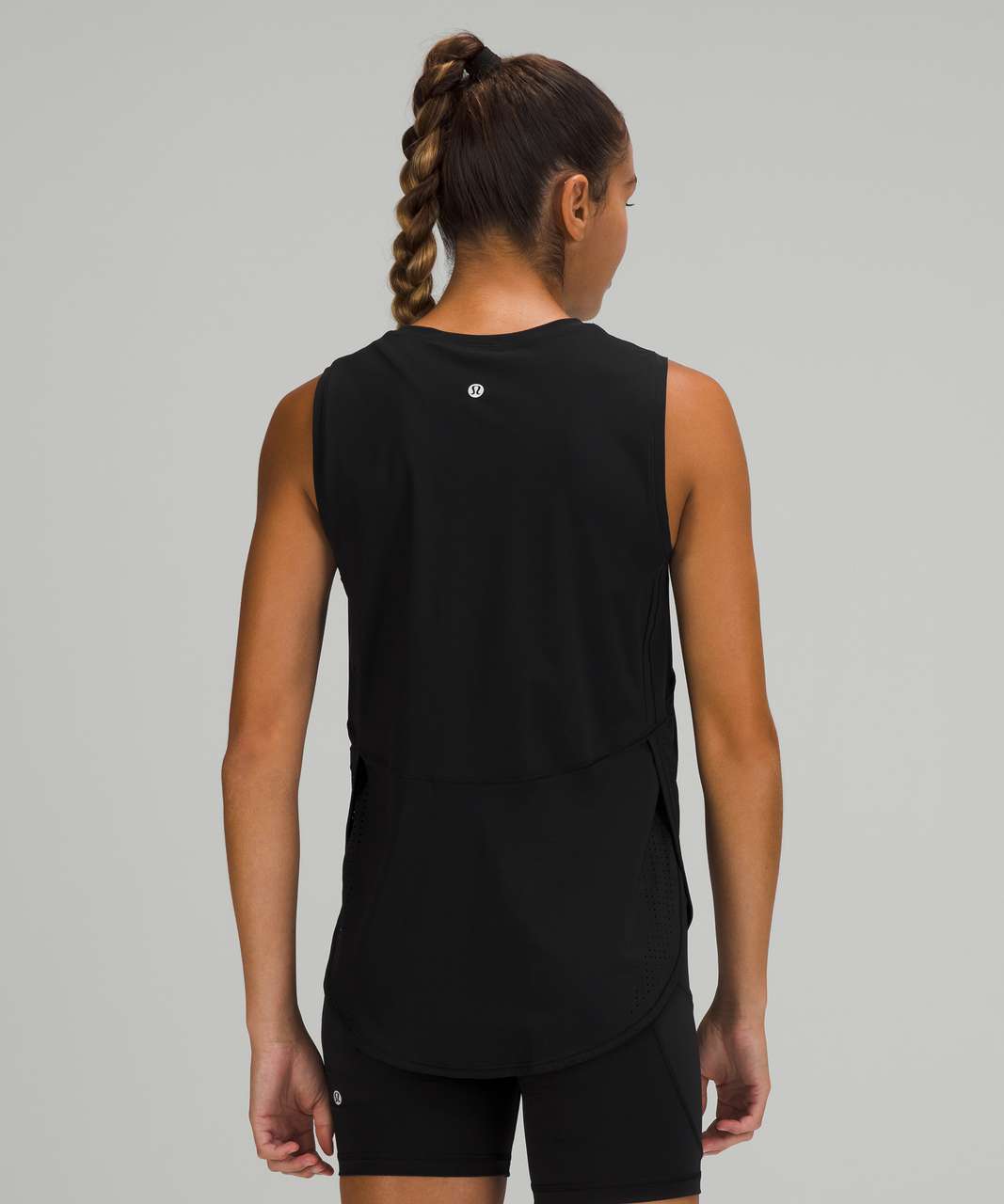 Lululemon Lightweight High-Neck Yoga Tank Top BLACK 6 Built-in-Bra