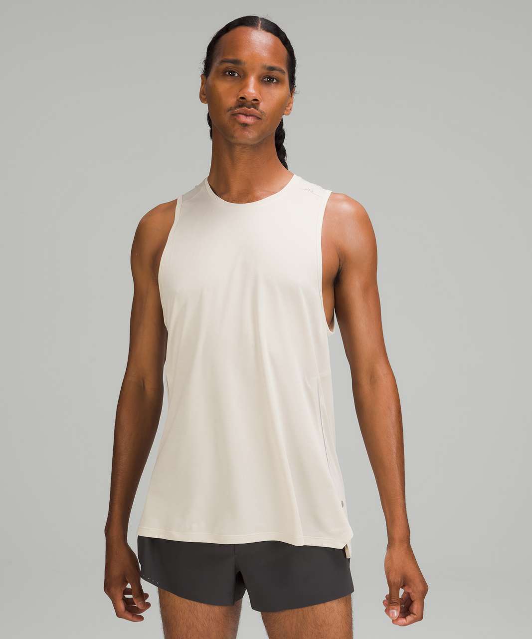 Lululemon Fast and Free Tank Top - Heathered White Opal