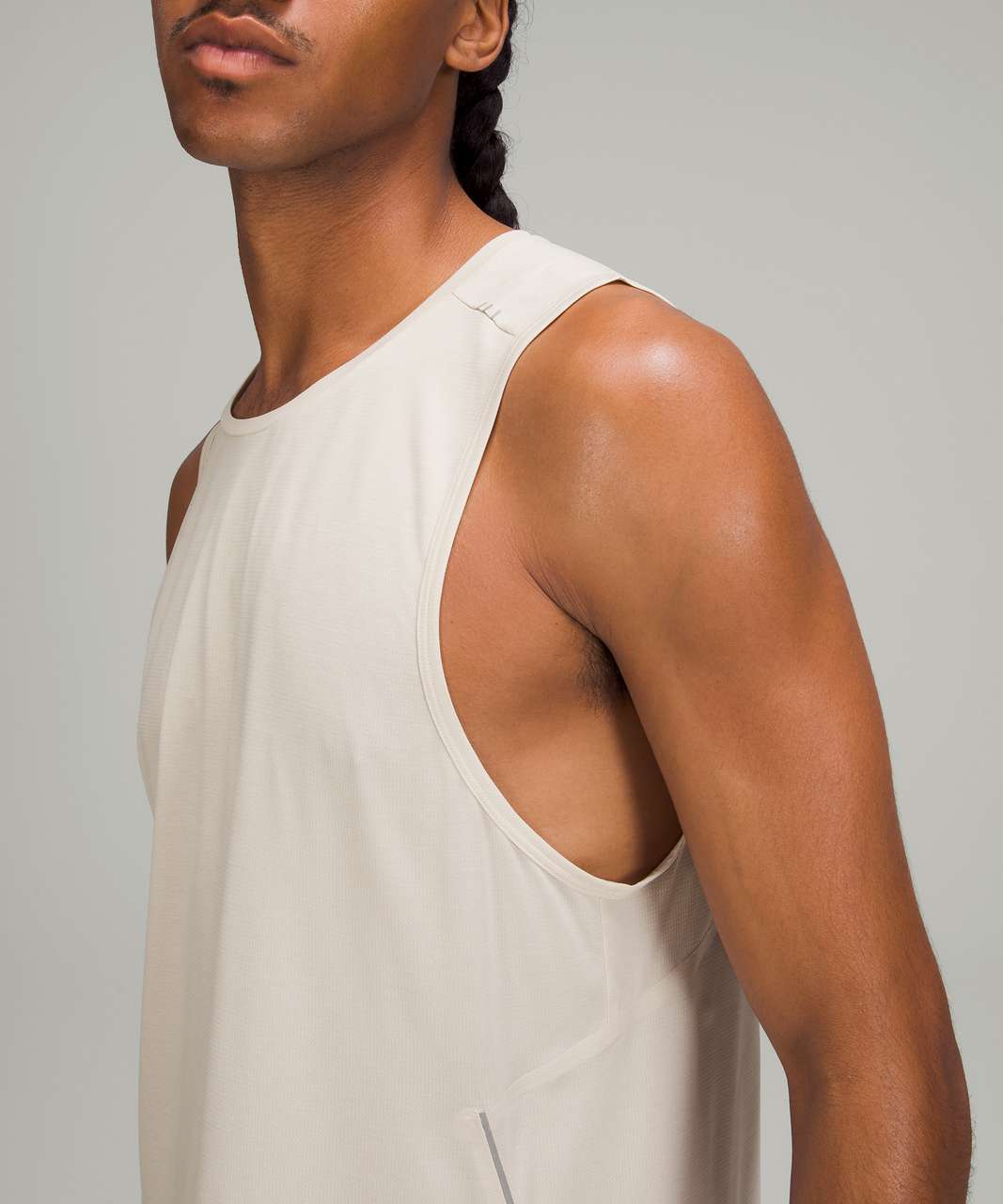 Lululemon Fast and Free Tank Top - Heathered White Opal