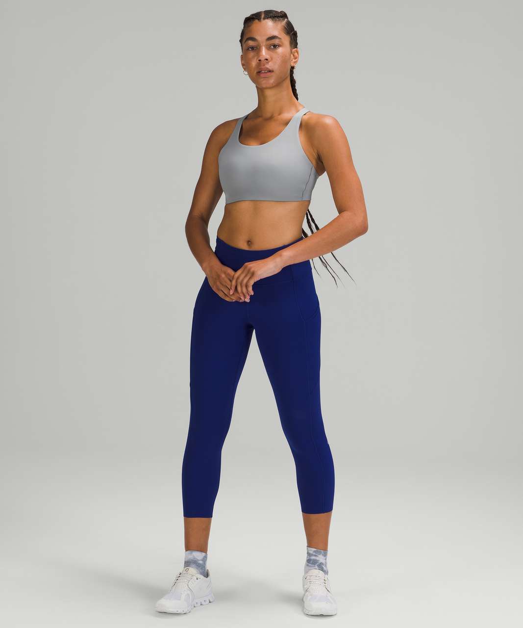 Lululemon Mesh Racerback Yoga Fitness Gym snap front Sports Bra