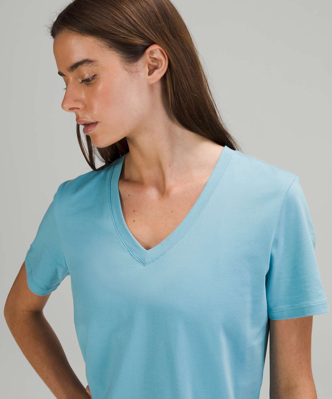 Lululemon Love Tee Short Sleeve V-Neck T-Shirt - Eton Blue