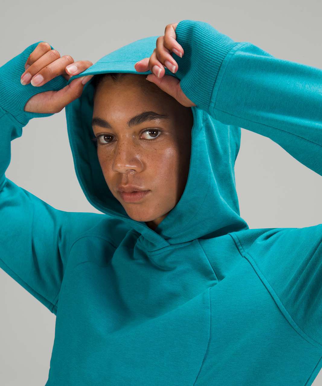 Lululemon Scuba Oversized 1/2 Zip Hoodie - Blue Borealis - lulu fanatics