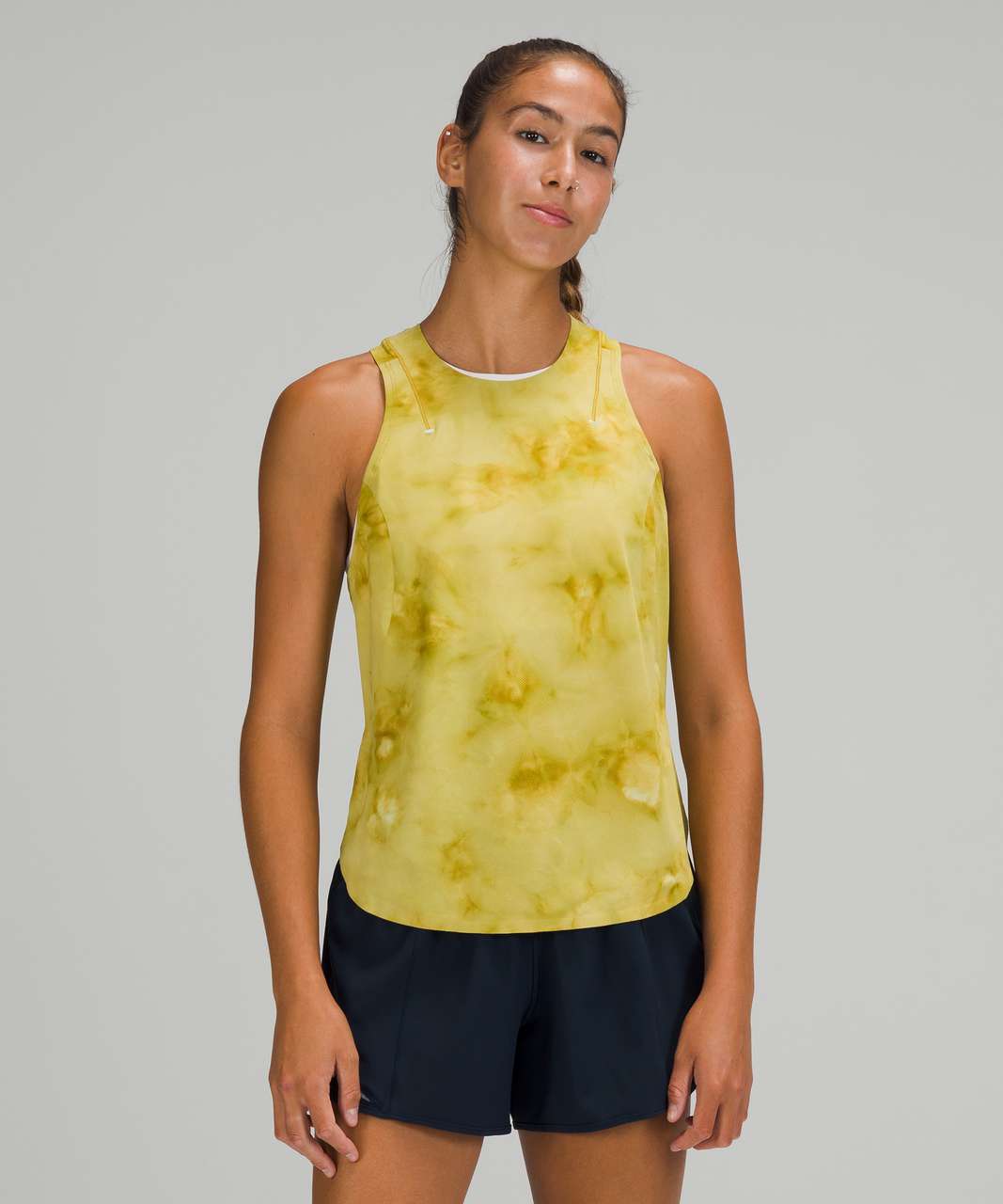 Lululemon Lightweight Run Kit Tank Top - Diamond Dye White Gold Spice