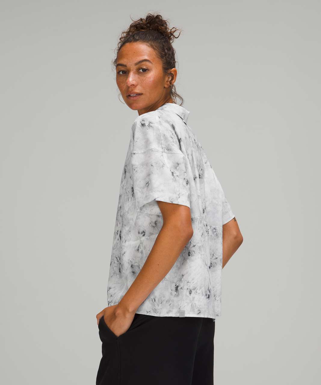 Lululemon Full Day Ahead Short Sleeve Shirt - Aquila Rhino Grey Multi